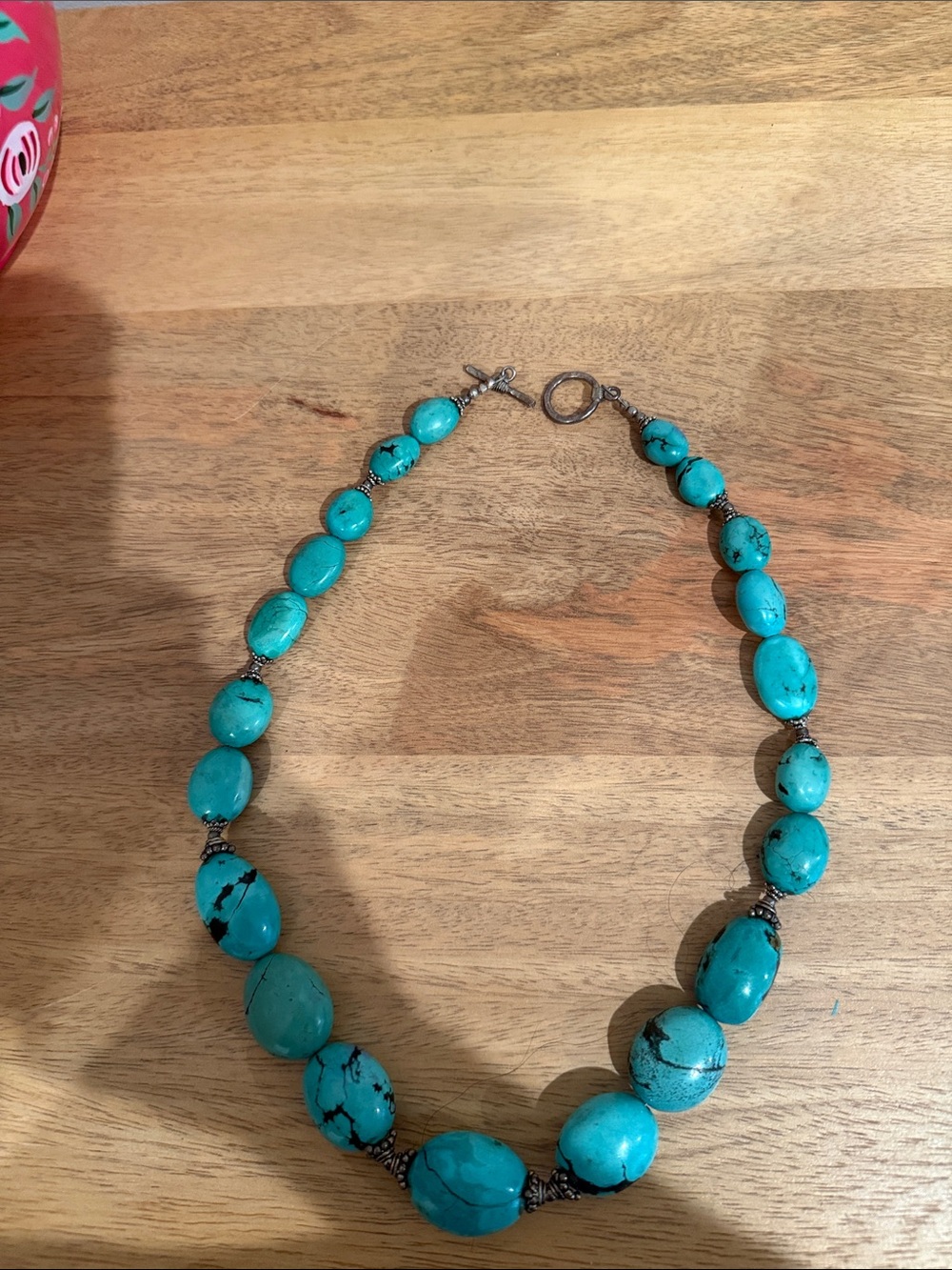 Turquoise Bead Necklace - Bold Blue Statement Jewelry